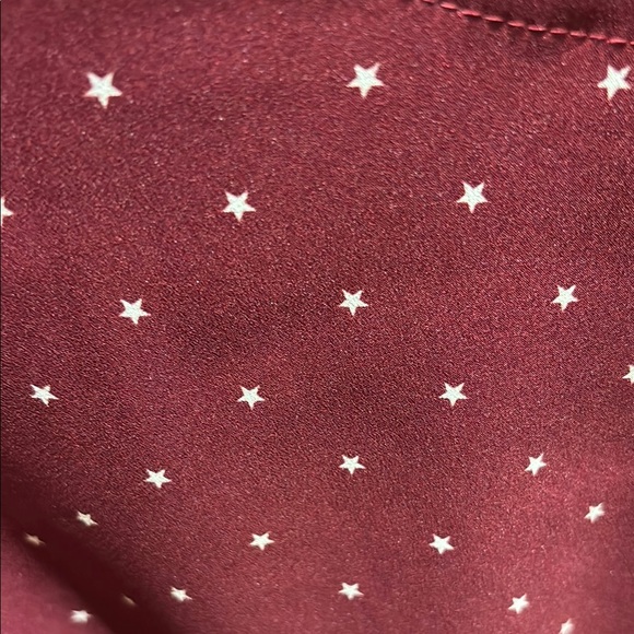 Loft Burgundy Polka Dot Wrap Dress - Picture 4 of 4